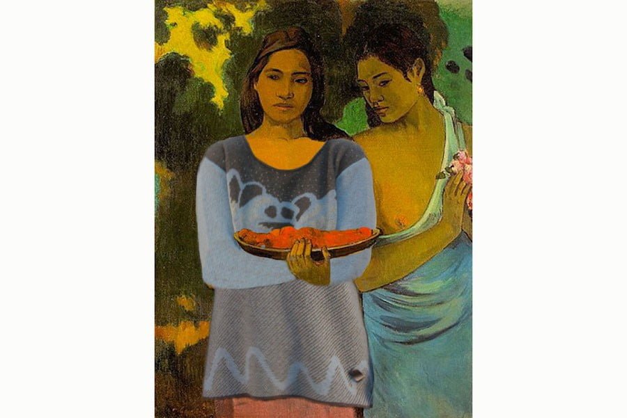 pull orge sur tahitienne de Gauguin